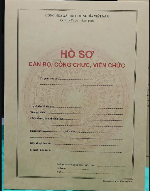 Hồ sơ CBCCVC